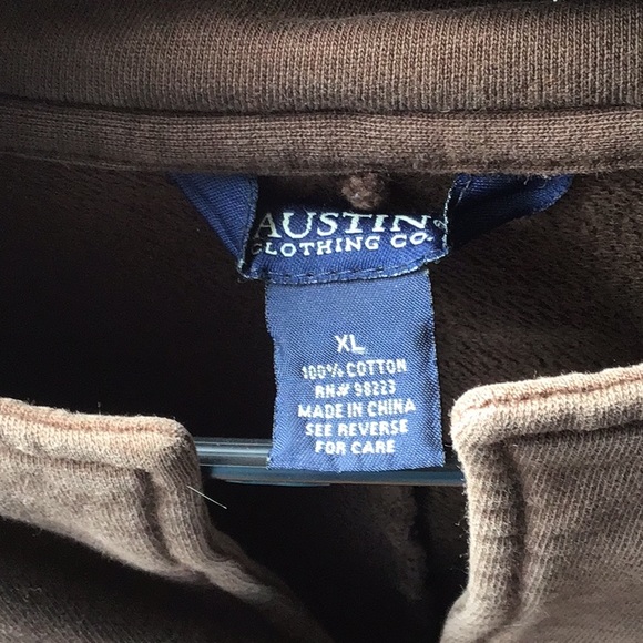 Austin Clothing Company size XL brown half sleeve jacket has belt hoops no belt - Picture 2 of 5